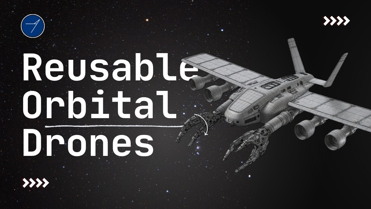 Reusable orbital drone concept performing spacecraft servicing in orbit